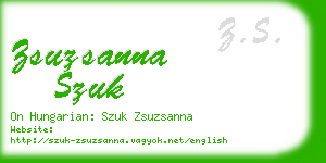 zsuzsanna szuk business card